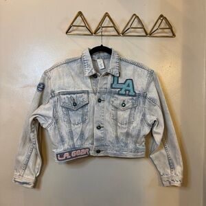 Vintage Grail LA Gear Cropped Denim Jacket - Size Small